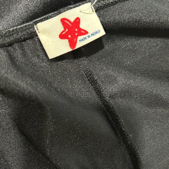 Chic Black Satin Mini Dress - Picture 4 of 5